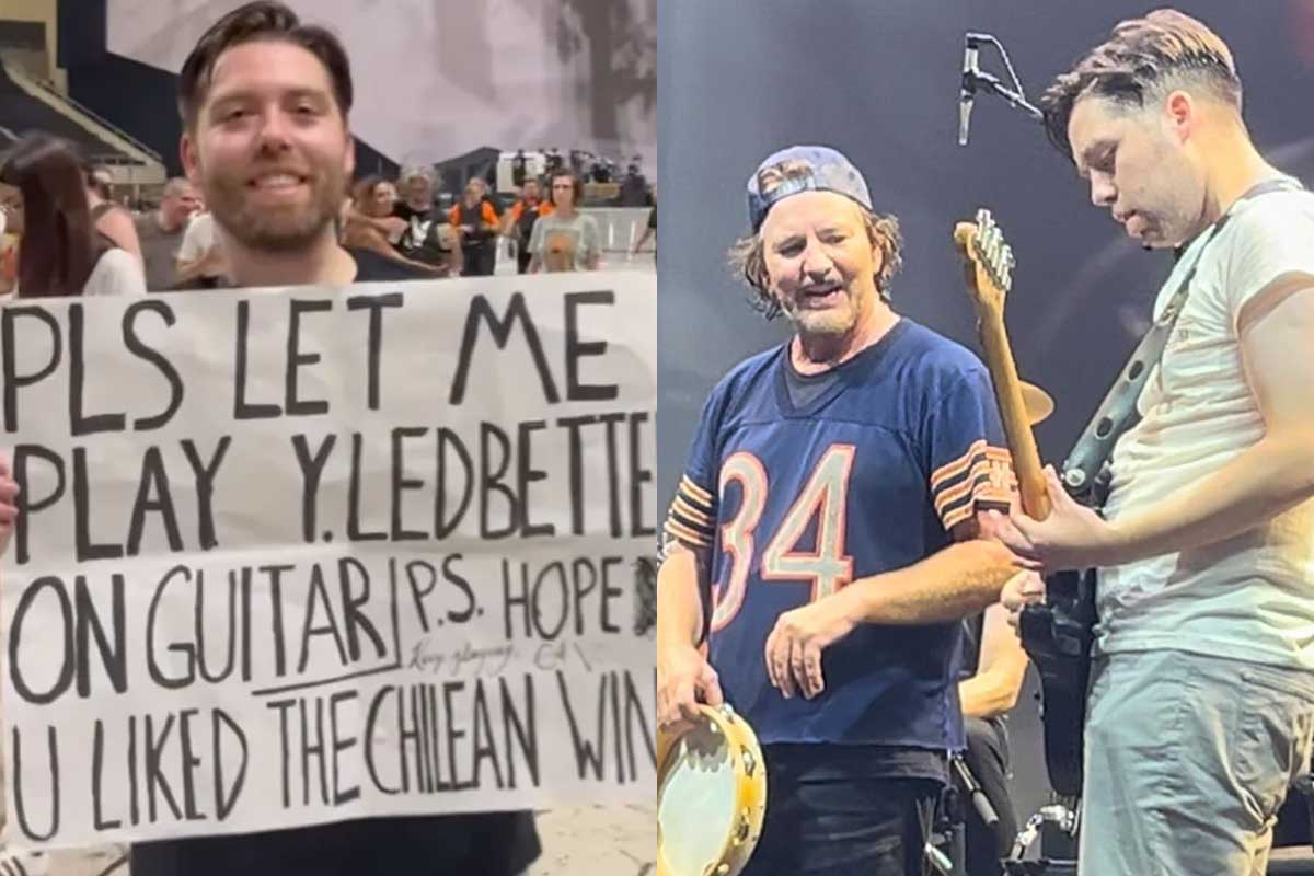 Fan de Pearl Jam viaja 11.000 kilómetros para verlos y termina tocando junto a ellos: Cómo lo logró